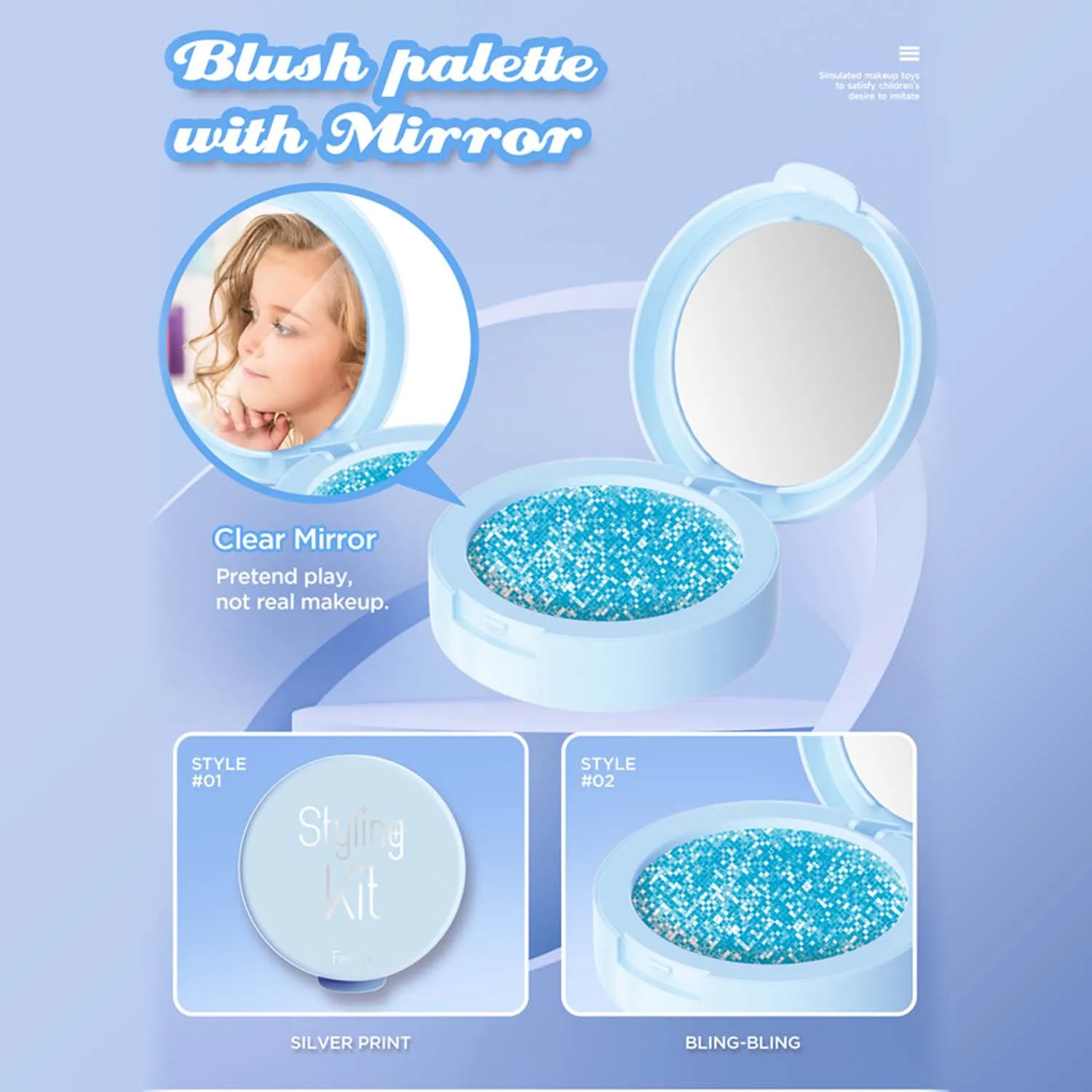 Set di Cosmetici Simulati per Bambine, Giocattoli per Casa delle Bambole, Rossetto e Smalto Simulati, Gioco Educativo di Trucco Finto
