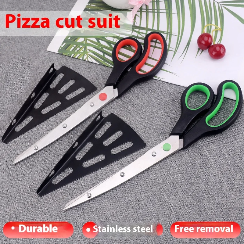 Multifunctional Baking Tools removable pizza scissors stainless steel pizza cutter slicer pizza scissors