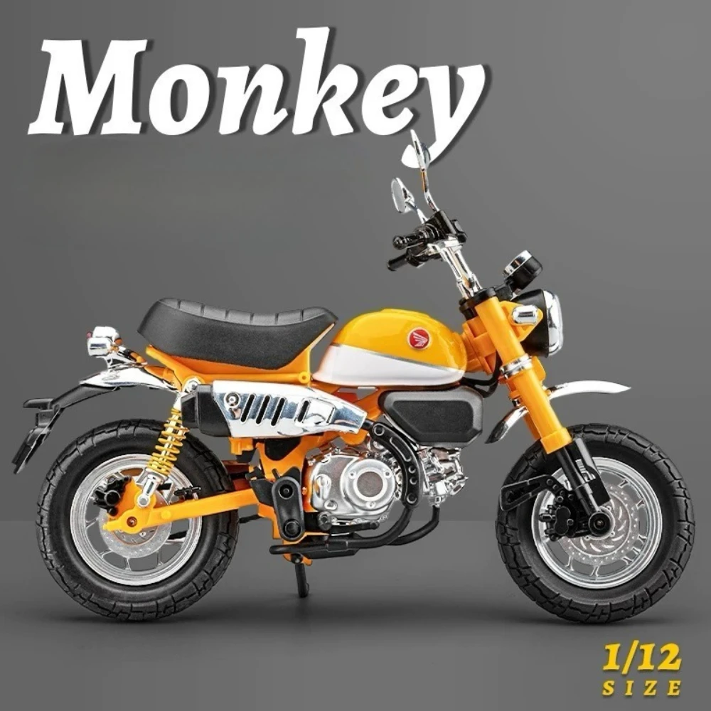 

1:12 Honda Monkey CB400F, игрушка из сплава, модель мотоцикла, звуковой свет автомобиля, подвеска заднего колеса, модели мотоциклов для детей