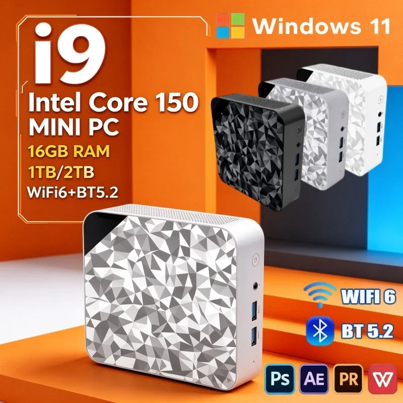 Hot 2026 New Core N150 Grey Stylish Mini PC Expandable Storage For Business Work Household Office & Casual Play