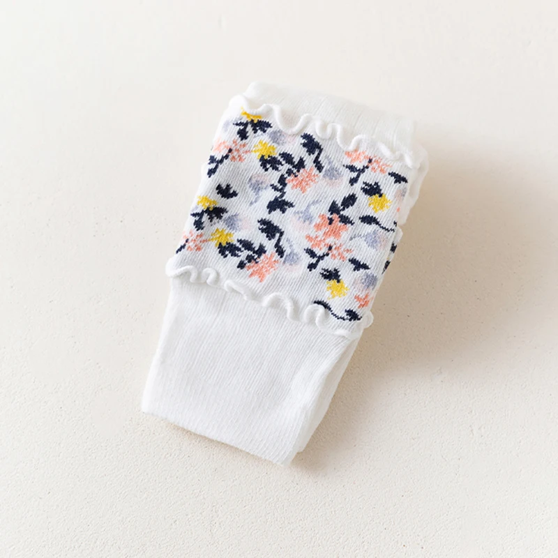 بنطال ضيق من الدانتيل القطني بكشكشة وزهرة للأطفال ، بنطال ضيق للفتيات ، بنطال ضيق بقصة رصاص ، طفل صغير ، ربيع ، خريف