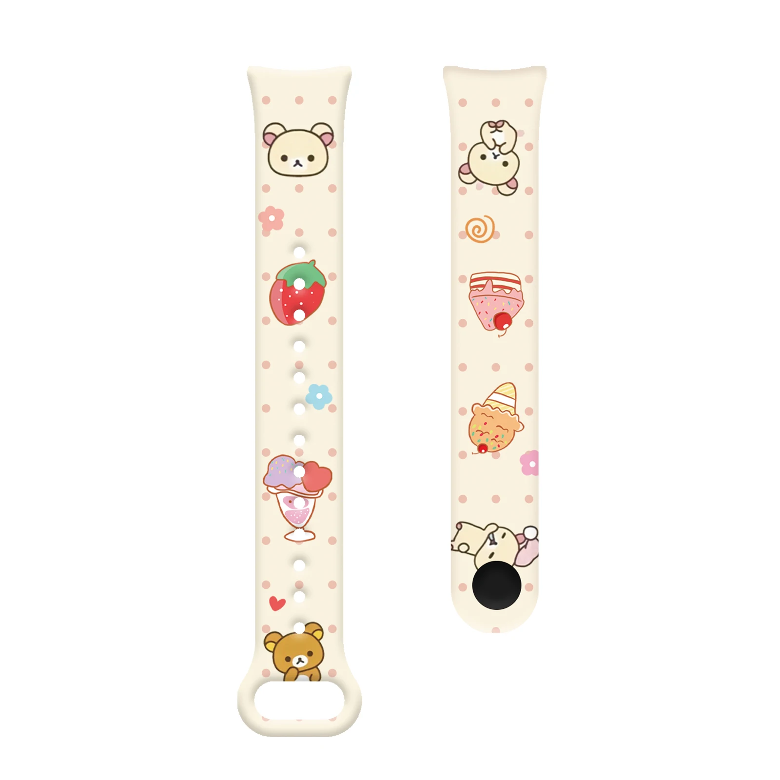 

relaxed bear print watch strap for Xiaomi Mi Band 10 9 8 Wrist Strap Replaceable Bracelet for Mi Band 10 9 8 Smart Watchband