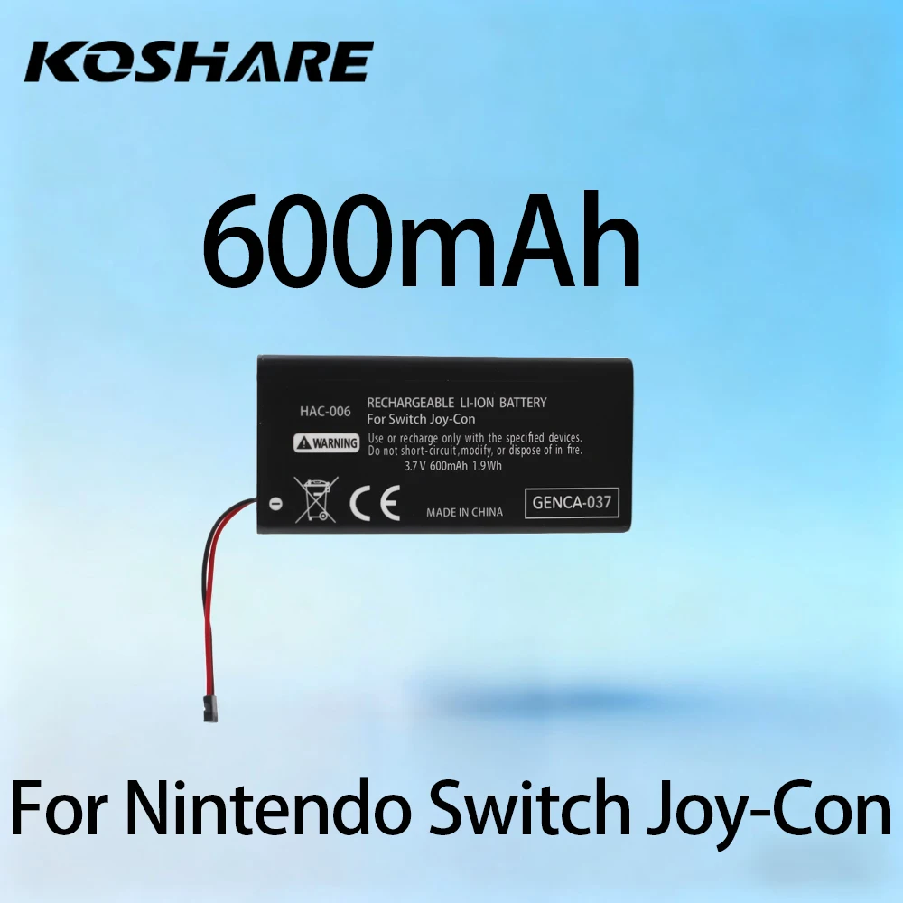 

KOSHARE Battery for HAC-006 Li-Ion Replacement Battery for Nintendo Switch Joy-Con HAC-015 Game Console Controller