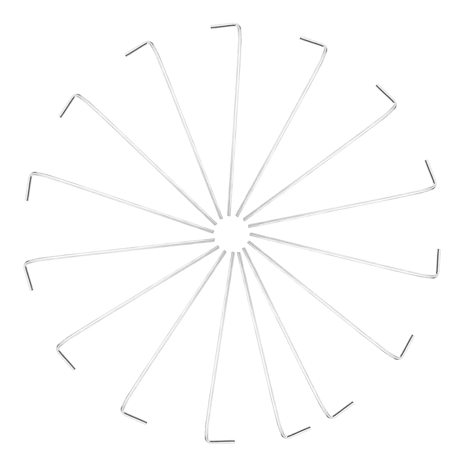 

32Pcs Tent Stakes Iron Ground Nails L Shape Hook Durable Camping Canopy Tent Accessories Pegs Garden Stakes L Shape Ground Nails