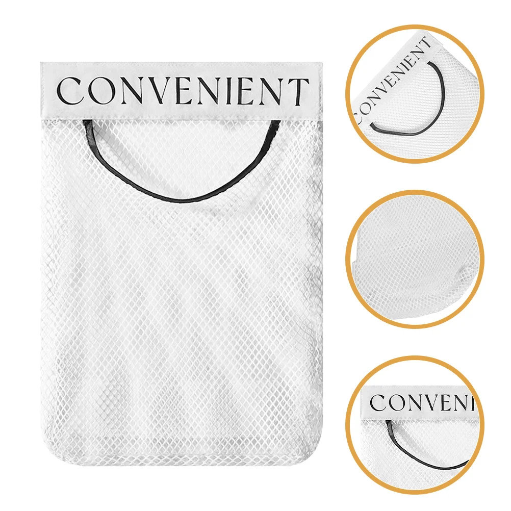 

Large Capacity Wall Mesh Storage Bag Practical Hanging Kitchen Organizer Garbage Bag Holder Reusable Mesh Pouch