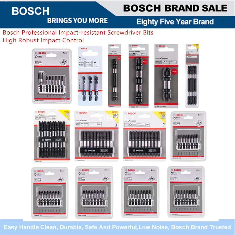 Bosch Professional High Strength Impact Resistant Control Screwdriver Bits for Impact Drives Electric Rotary Tool