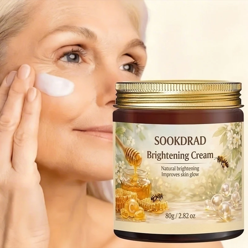 Crema Iluminadora Honey Pearl, Extracto de Miel, Perla, Brillo Natural, Rostro, Uso Diario, 80g/2.82oz, Para Todo Tipo de Piel