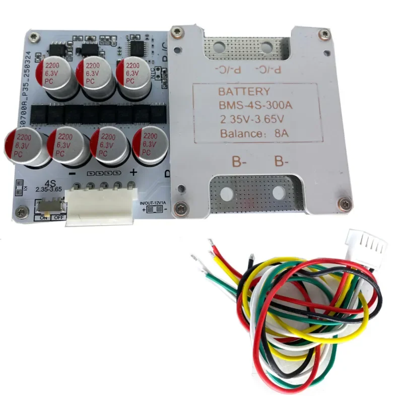 4 String 100A BMS Protection Board Active Equalization 12V LiFePO4 Battery Pack 300A Instant Current for Solar Power System