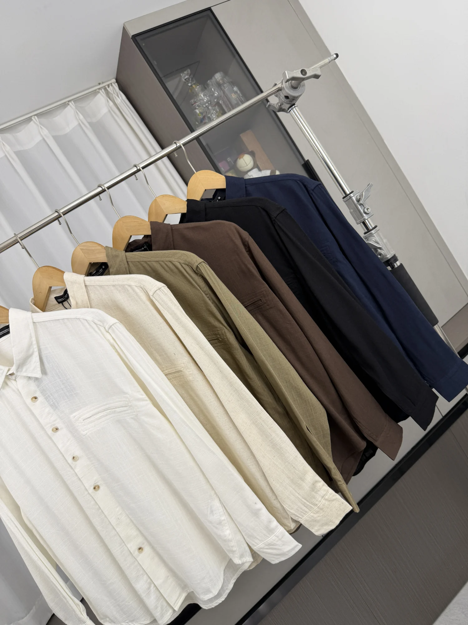 Ultra Comfortable Men's Business Commute Long Sleeve Shirt Autumn Season Skin-friendly Fold Collar Casual Style Pure Color