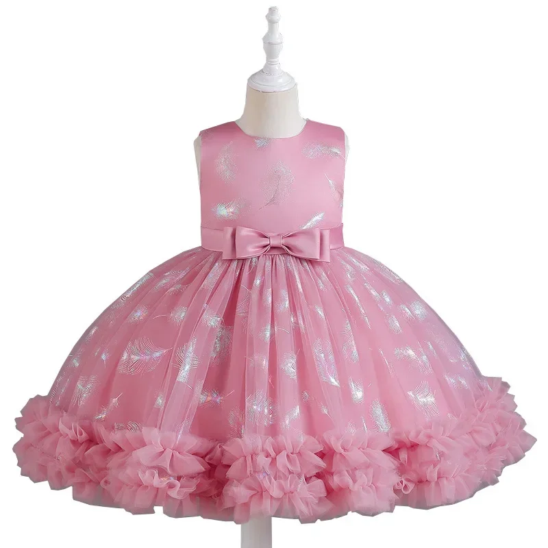 Summer Princess Dress for Girls Lace Mesh Sleeveless Children Bridesmaid Dresses Summer Girls Party Dresses 3-12 Years image 6