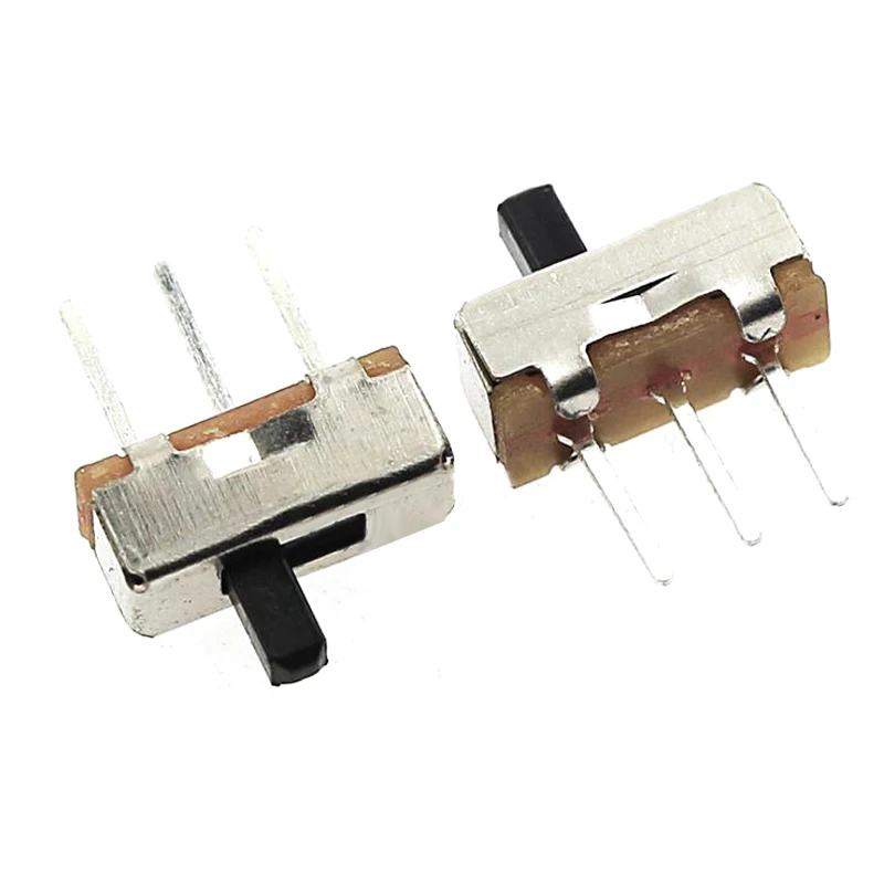 10pcs Interruptor on-off mini Slide Switch SS12D00 SS12D00G3 3pin 1P2T 2 Position High quality toggle switch Handle length:3MM