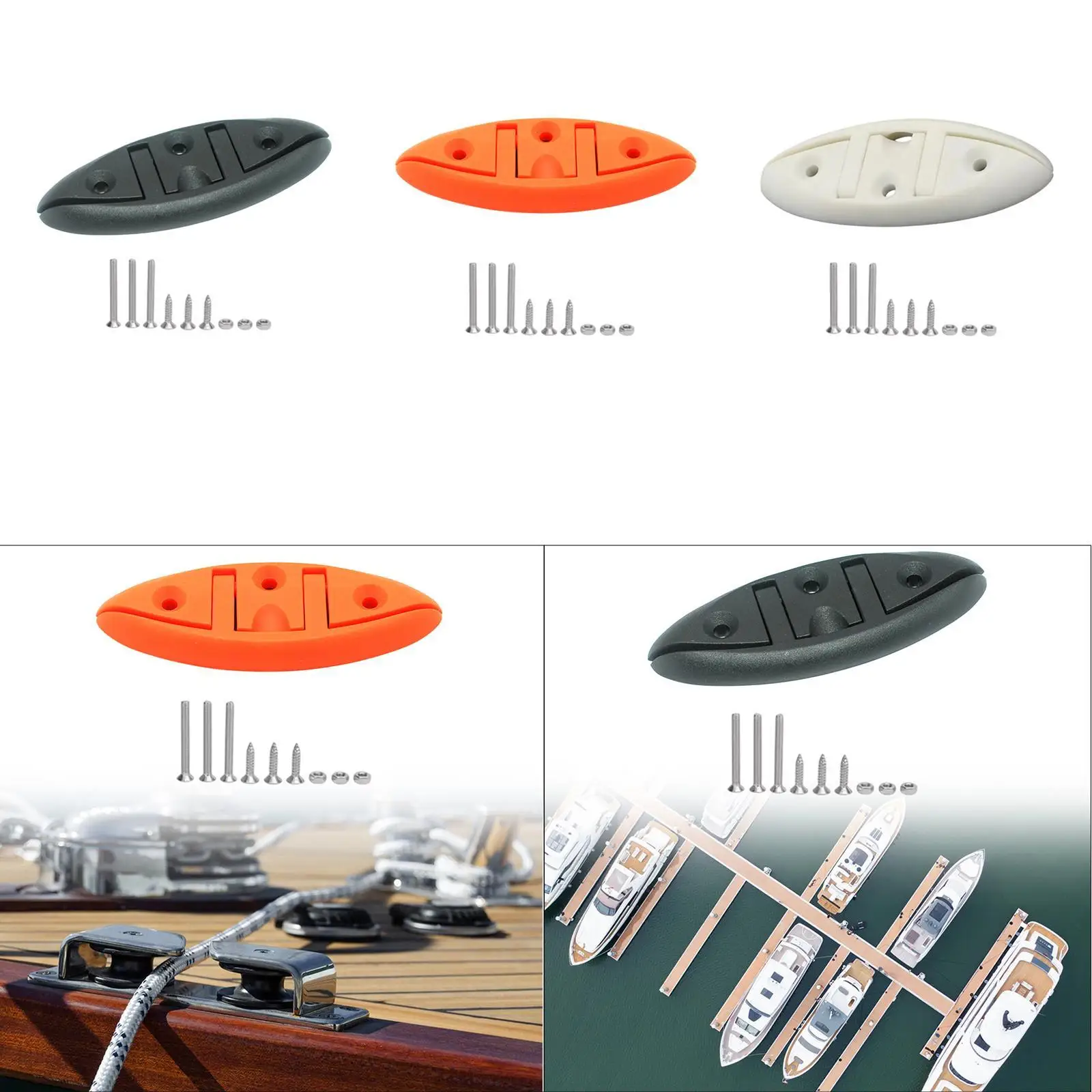 Boat Dock Folding Cleat Nylon Marine Flip Up Rope Cleat Convenient Accessory Easy to Install for Watercraft view 3