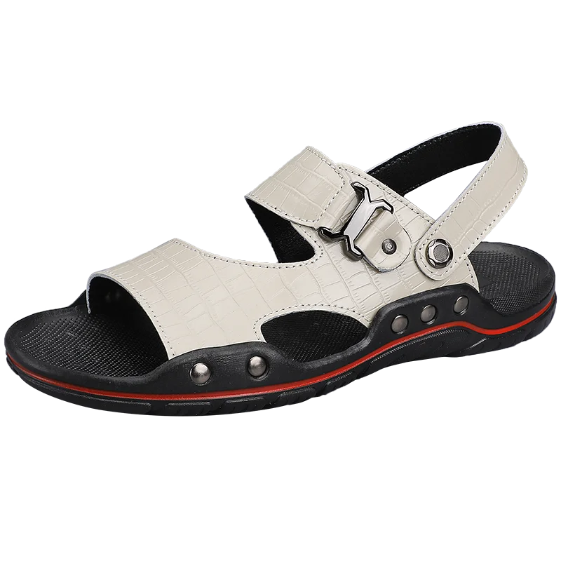 

Summer Comfortable Men's Sandals Breathable Soft Non-slip Flat Men's Shoes Indoor Outdoor Beach Sandals Men Slippers Size 38-48