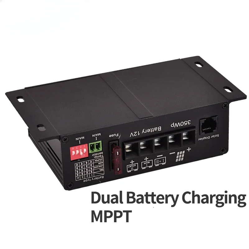 25A MPPT Controller Solar Charge 12V Solar Panel Charge Regulator Bluetooth APP LCD Display Dual Battery Charge For RV