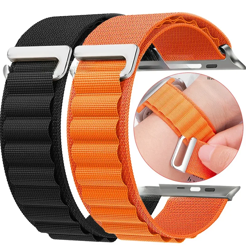 Alpine Loop Nylon Strap For Apple Watch Band Ultra 2 49mm 45mm 44mm 42mm Sports Bracelet iWatch Series 3 4 5 SE 6 7 8 9