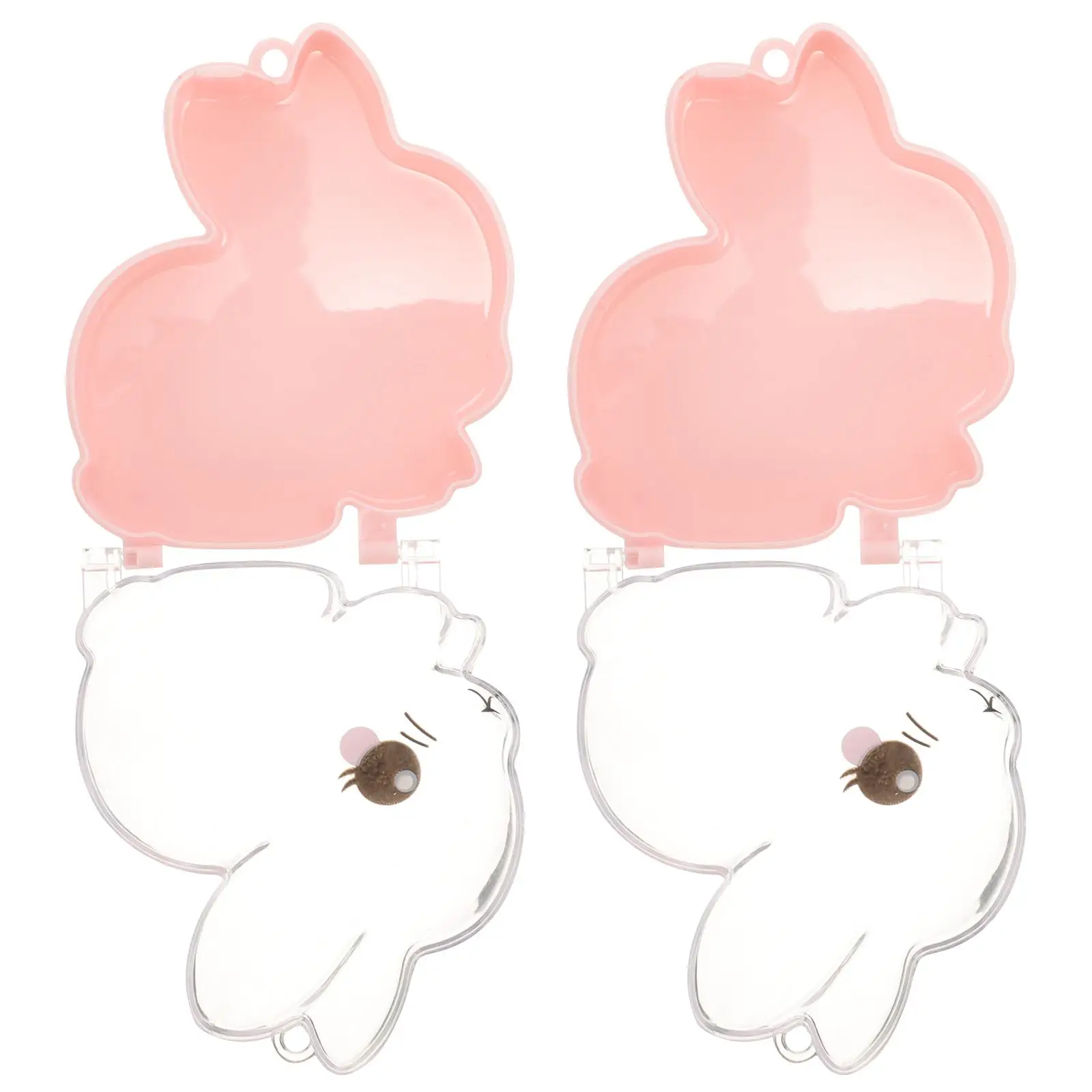 

2 Pcs Candy Box Cookie Gift Boxes Packaging Snack Case Clear Treat Favor Plastic Rabbit Shaped