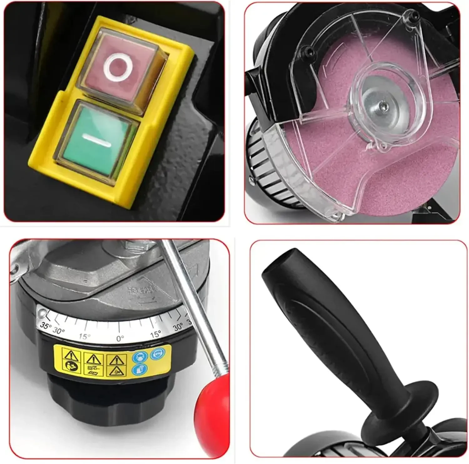 Chainsaw Sharpener, Professional Electric Multi-Angles Automatic Saw Chain Blad