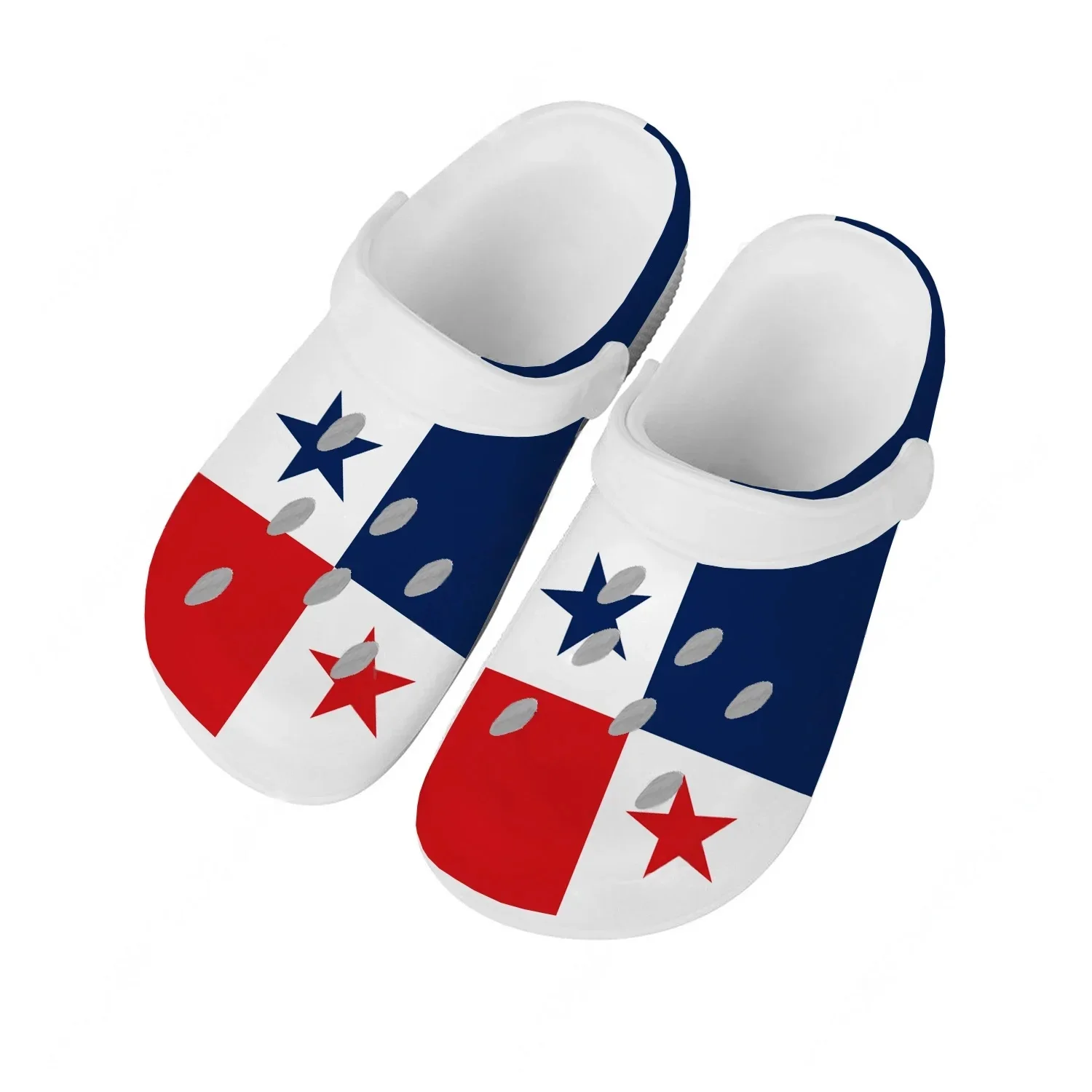 

Водонепроницаемые сандалии с национальным флагом Панамы для мужчин и женщин, удобные домашние сабо, пляжные дышащие тапочки с отверстиями, индивидуальный дизайн