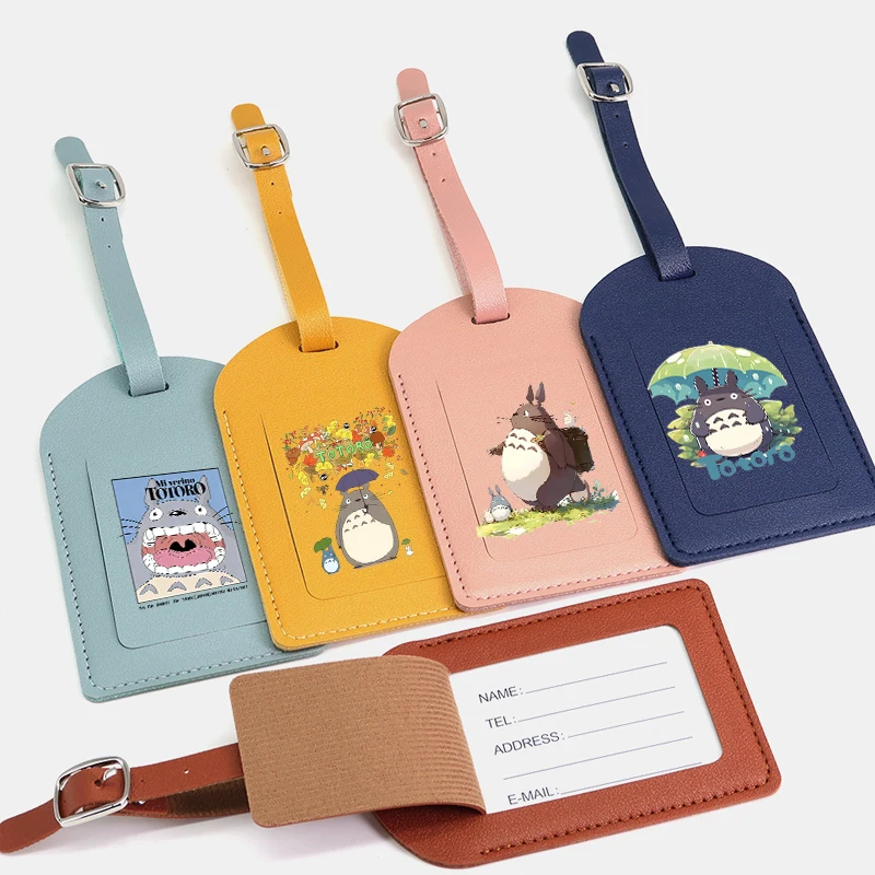 My Neighbor Totoro Travel Luggage Tag for Suitcase Identifier Label Baggage Boarding Bag Tag Name ID Address Holder Accessorie