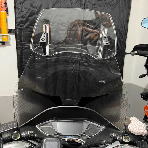 Imagen 2 del producto Para Honda CB500X 2013-2022 motocicleta extensión Universal de parabrisas alerón ajustable abrazadera Deflector de parabrisas CB500 X