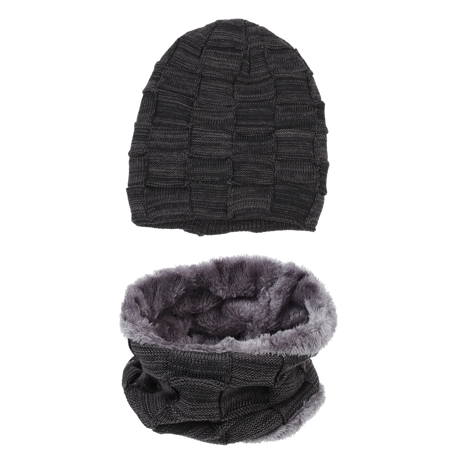 

Warm Knitted Hat Scarf Set Fashionable Neck Warmer Lightweight Portable Outdoor Headgear Women WinterAccessory