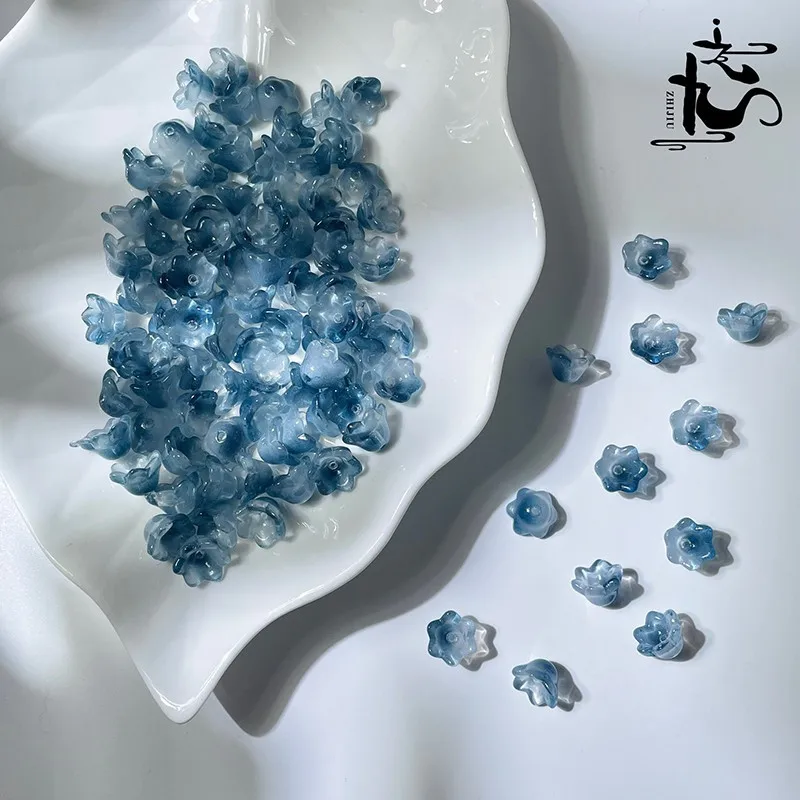 32 قطعة، مجد الصباح، شكل جرس الأوركيد، الخرز المتناثر، DIY، صناعة المجوهرات، الحاجز المطرز، إكسسوارات المجوهرات،