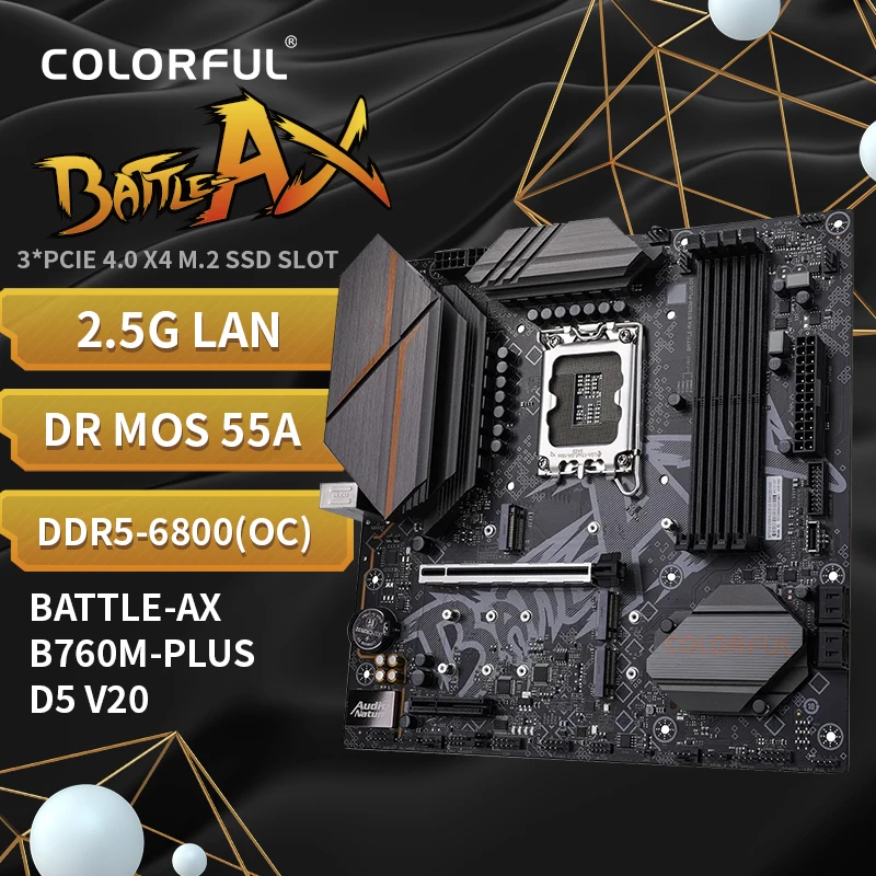 

colorful intel b760 motherboard BATTLE-AX B760M-PLUS D5 V20