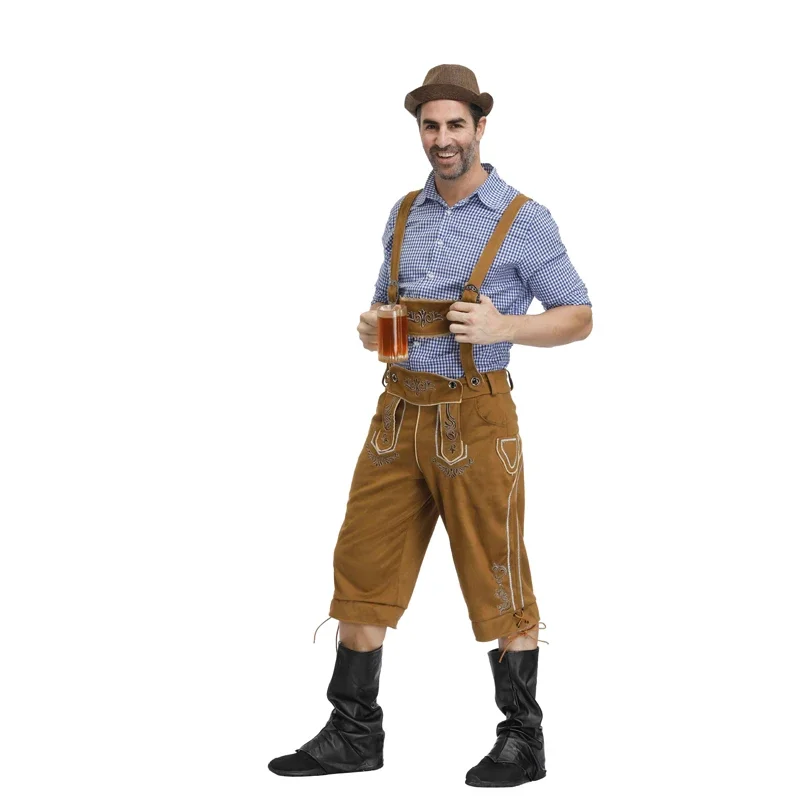 Mens Oktoberfest Costume Set Bavarian Oktoberfest German Festival Beer Cosplay Adult  Size Halloween Costumes