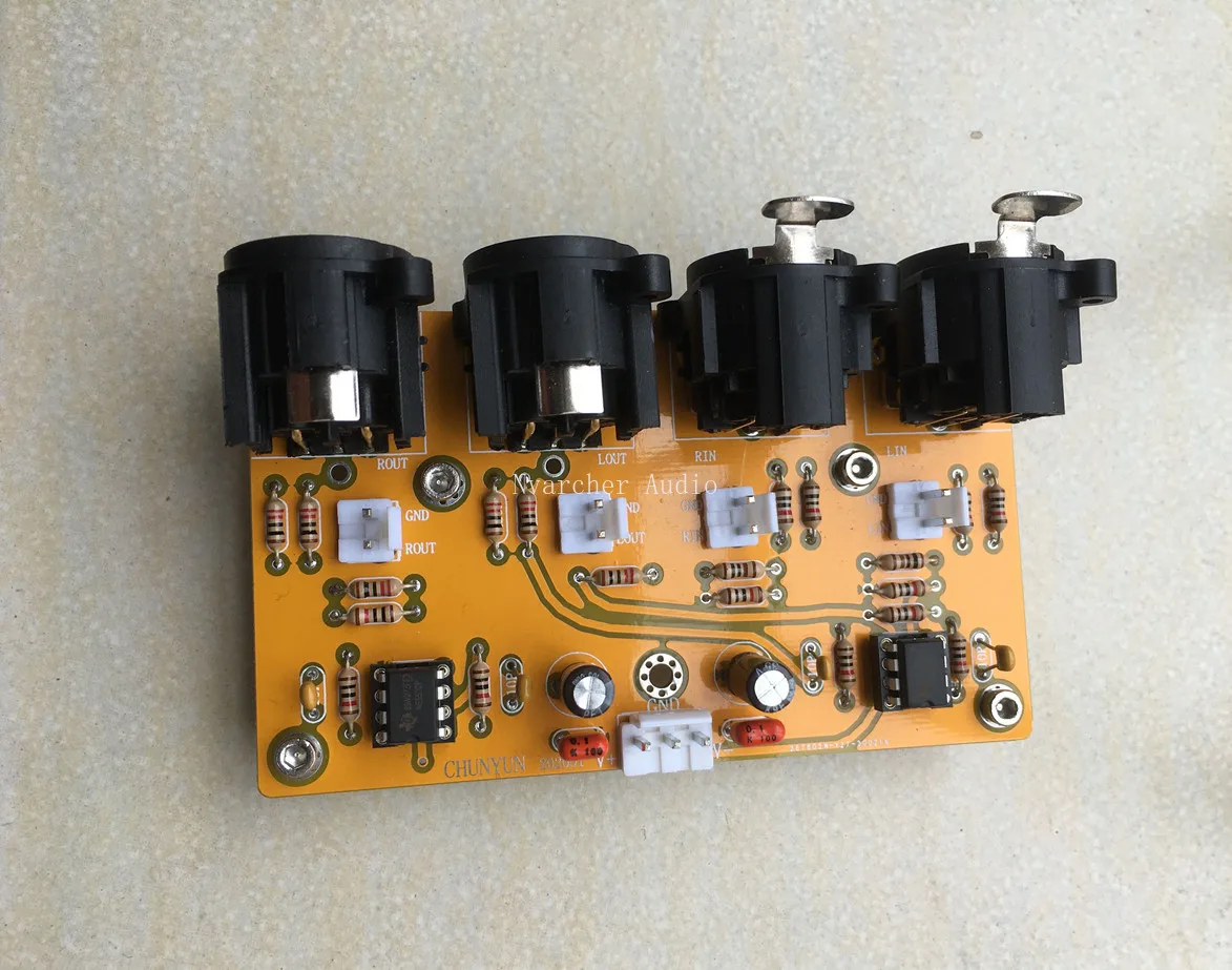 Balanced front-end board, balanced to unbalanced, RCA to XLR, unbalanced to balanced, finished kit