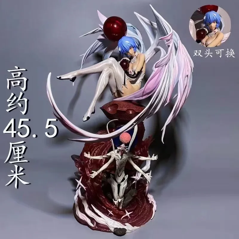 

Bandai 46cm Evangelion Figure Angel Ayanami Rei Hunter Fan Anime Figures Model 46cm Statue Collect Room Decorat Christmas Gifts