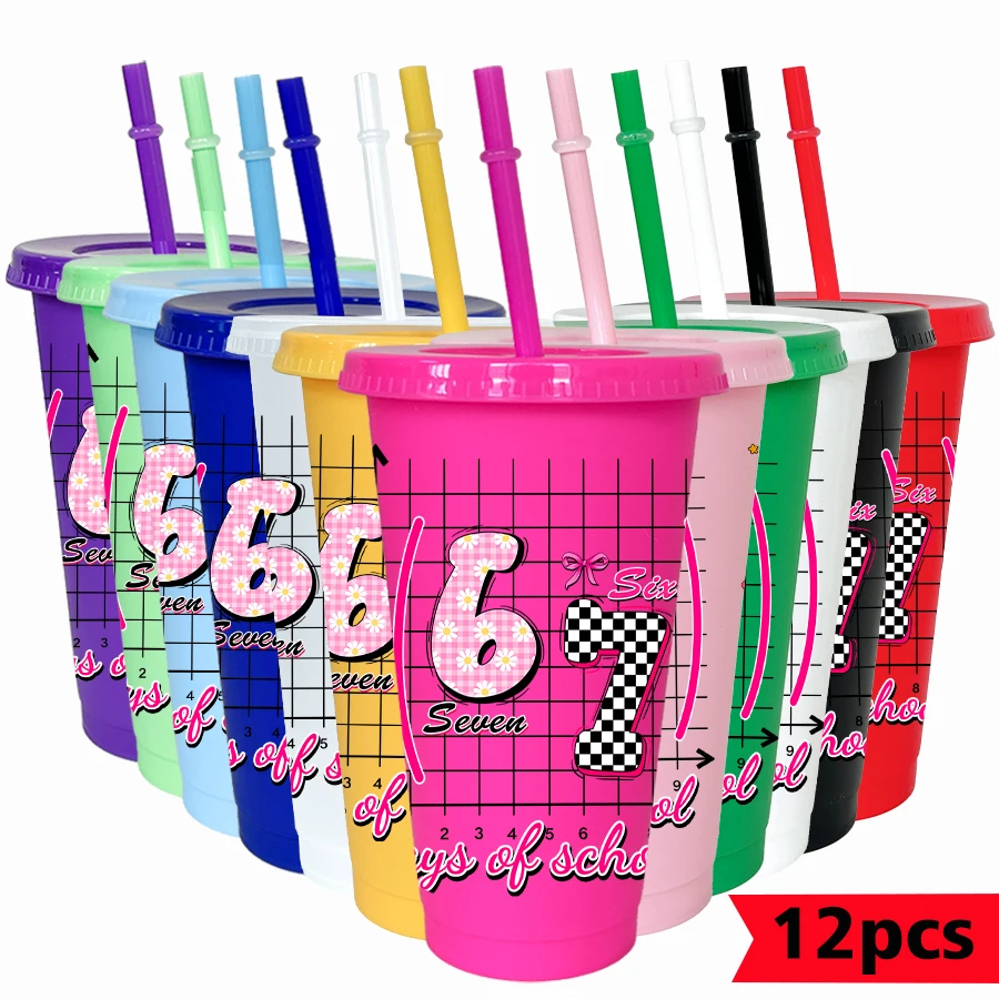 

12 шт./лот, серия 67, клетчатый цветочный стакан, 26 унций, красочный пластиковый стакан, посуда для напитков на день рождения, чашка для воды для выпускного вечера