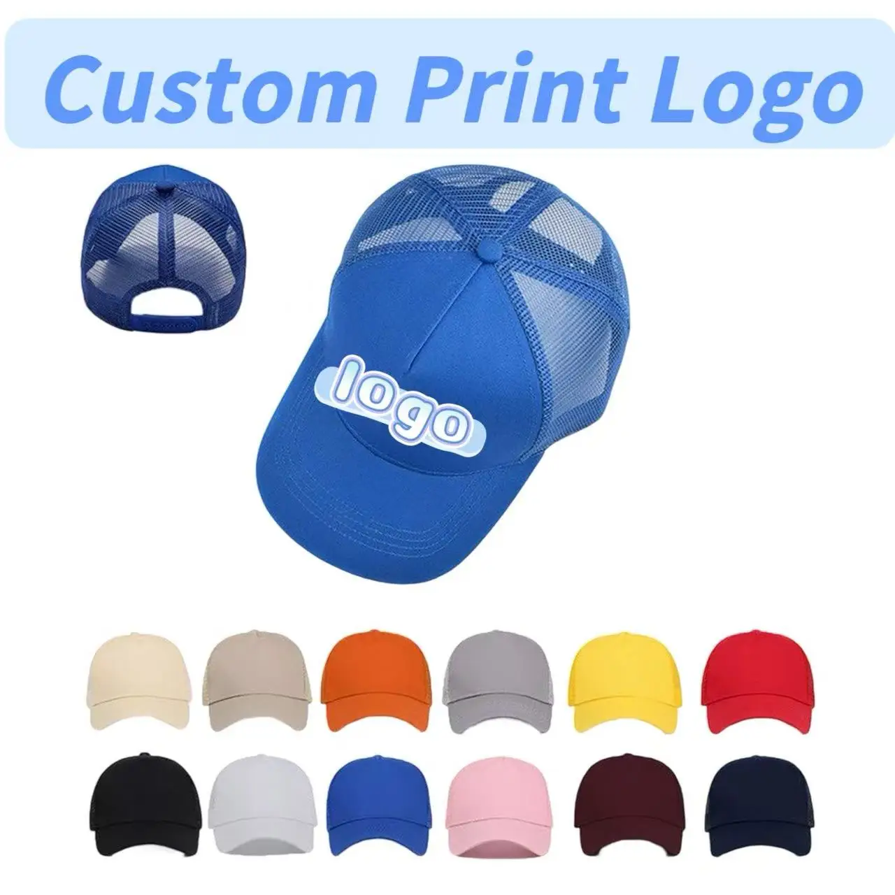 Gorras de Béisbol Personalizadas con Logotipo Impreso, de Algodón Puro, de Cinco Paneles, para Hombre, Gorras de Moda, Gorra de Lengua de Pato Transpirable para Mujer