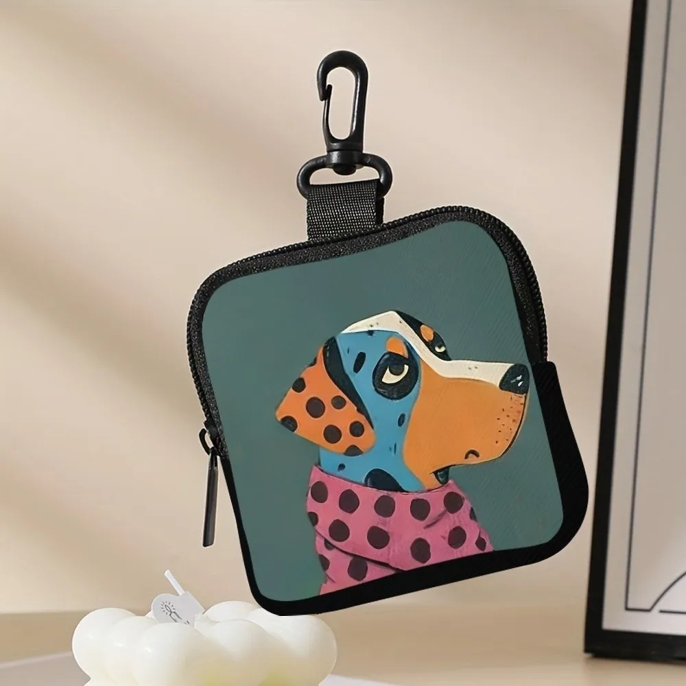 NEW PVC Dog Coin Purse Lightweight Water-resistant Zippered Wallet Portable Mini Change Purse Friends Gift