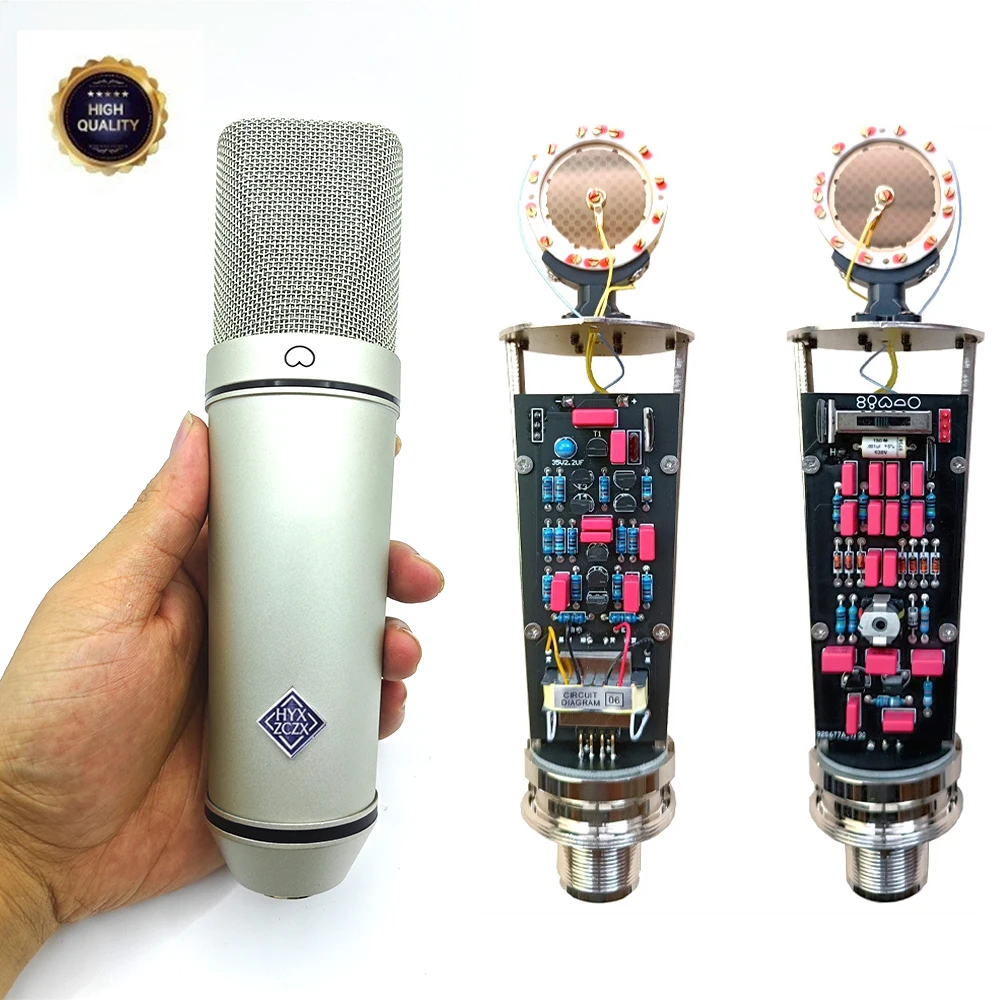 Top of the line U89 large diaphragm condenser microphone,with O-type/wide heart type/heart type/super heart type/8type switching