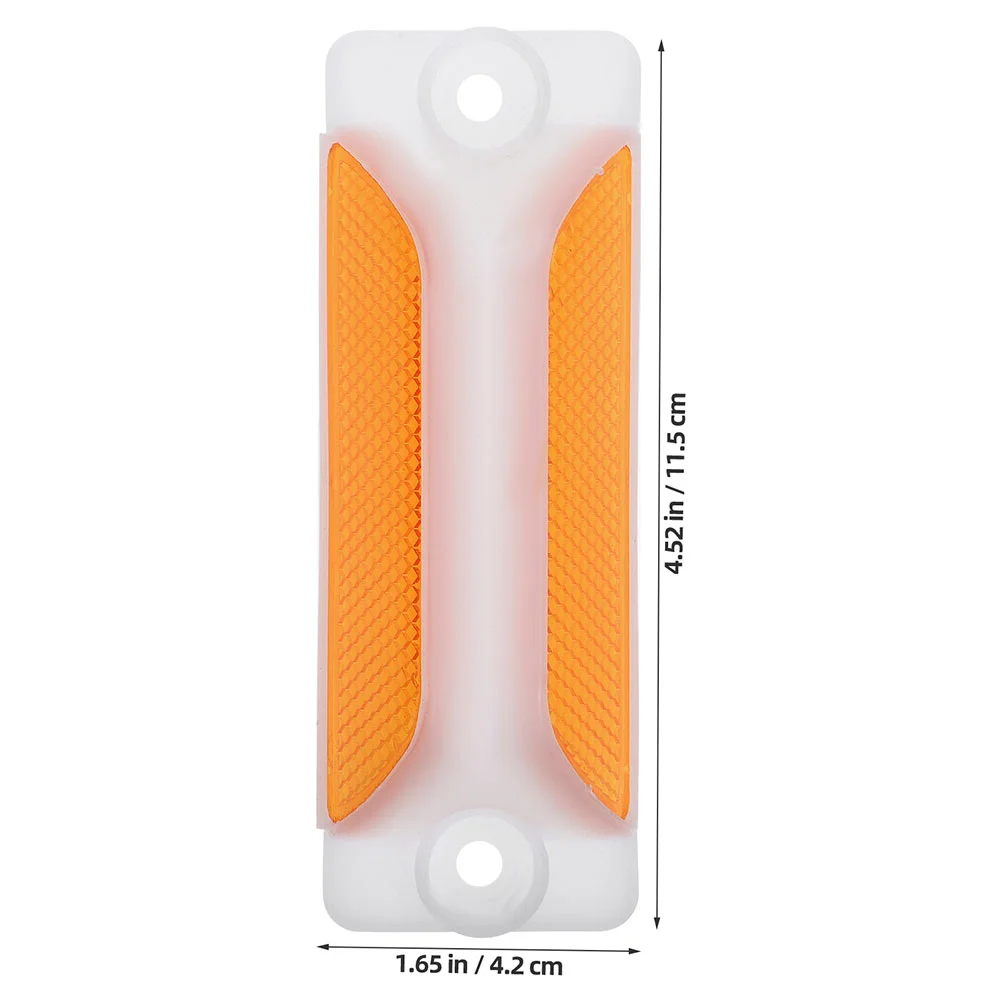 Lot de 4 réflecteurs rectangulaires pour chaussée en plastique polycarbonate, marque d'induction