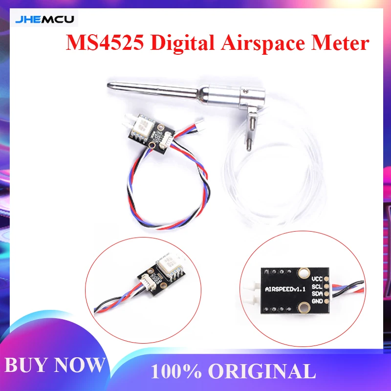 

JHEMCU MS4525 DIGITAL AIRSPEED SENSOR INAV PIX PX4 for Flight Control Fixed Wing Open Source Differential Pressure Sensor