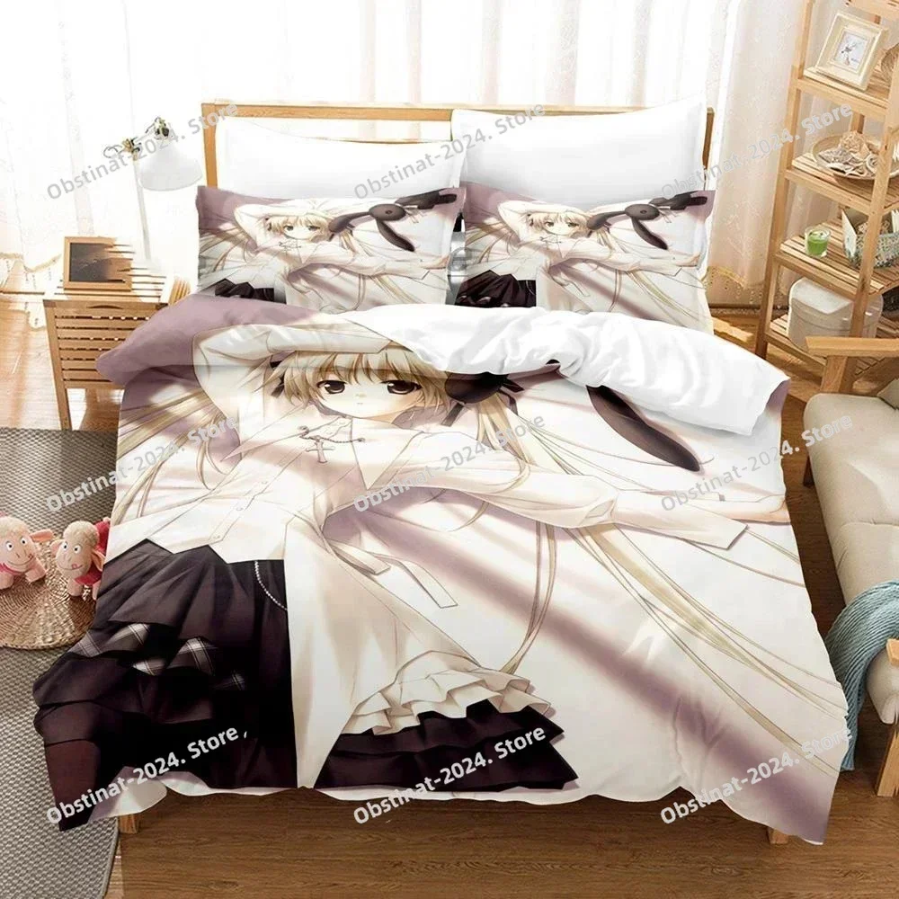 Anime Yosuga No Sora Kasugano Printed Bed Set Duvet Cover Pillowcase Bedding Set Linen Sheet Quilt Cover Full Queen King Size