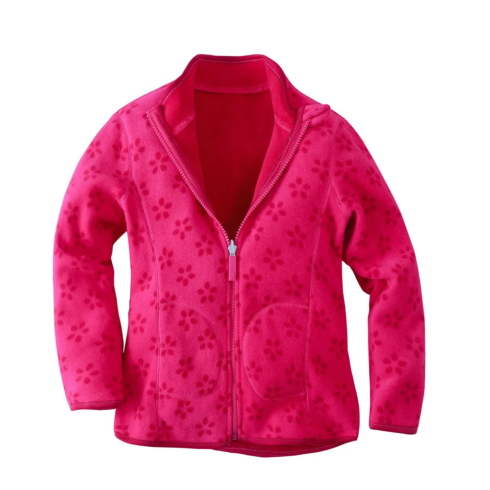 

Baby and Girls Rose Red Printed Sanding Fleece Full Zip Jackets Child Track Coat School Kids Outfits Tops 1-8 Yr