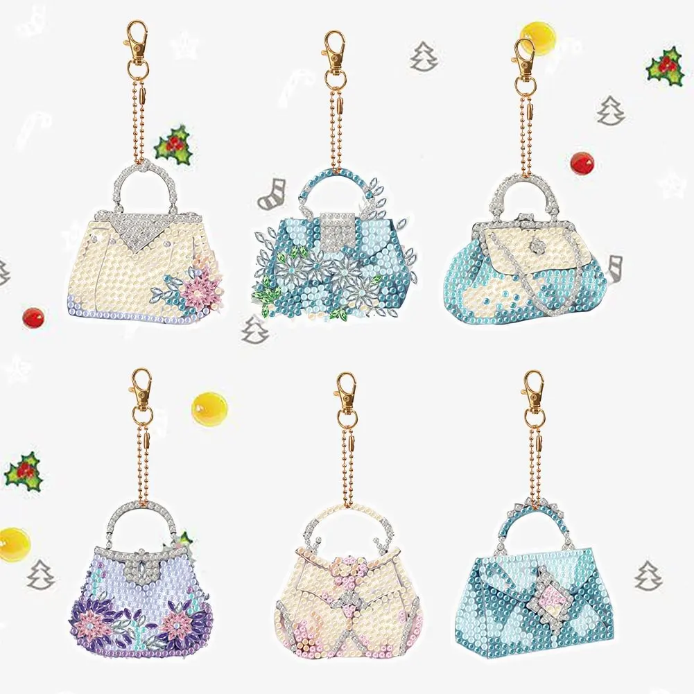 Diamond Painting Odd-shaped Diamonds Keychains Handbag Originality Sticking Drills Child Handiwork Double-sided Dot Drilling