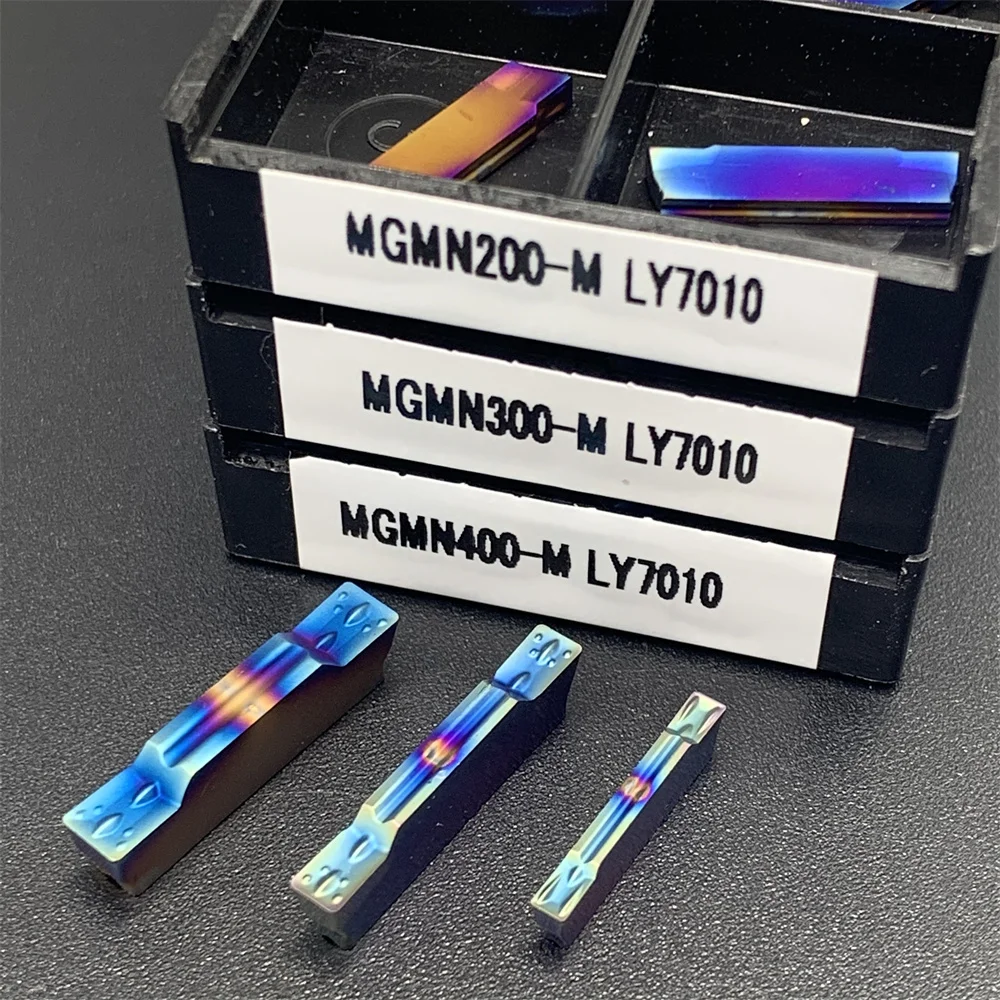 MGMN200-G MGMN300-M MGMN400-M LY7010 Nano Blue Turning Tools Carbide Inserts Lathe CNC Cutter MGMN300 Parting And Grooving Part