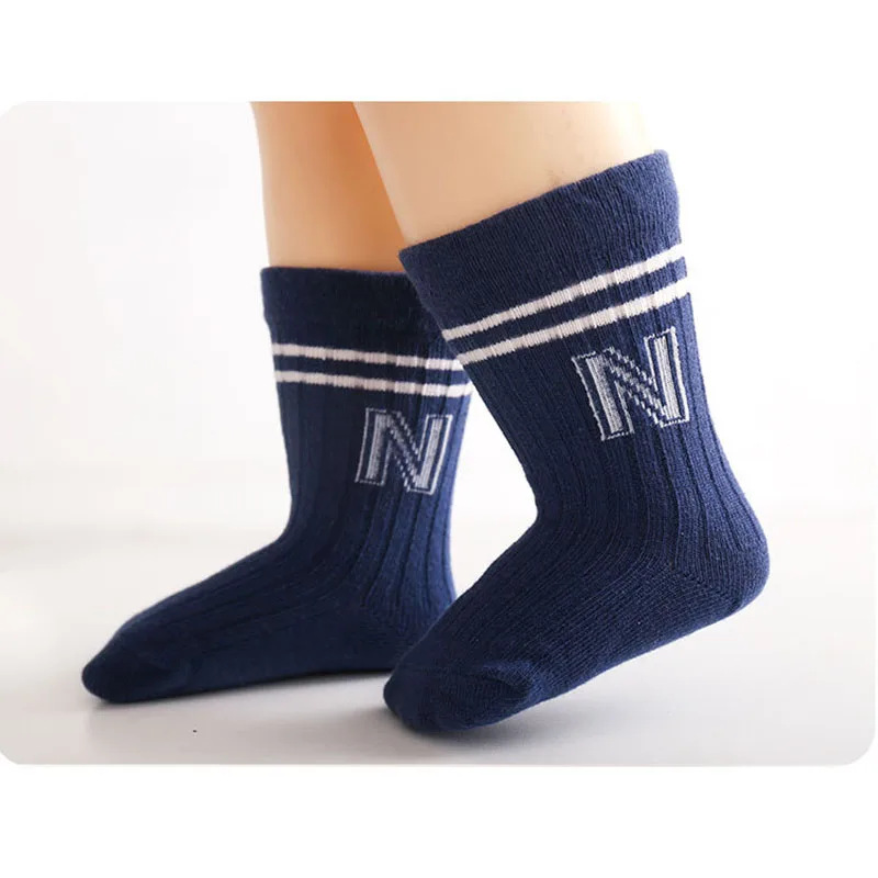 Newborn Baby Girls Socks Children\'s Non Slip Boys Sports Socks Cute Kids Soft Cotton Pure Color Stripe Socks Baby Stuff Clothes