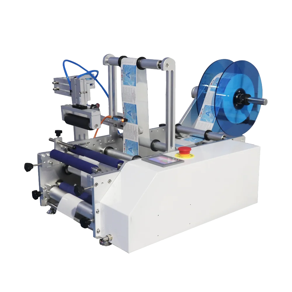 Orshang Self Adhesive Round Label Machine Labeling Machine for Plastic Bottles Semi Automatic Bottle Labeling Machine