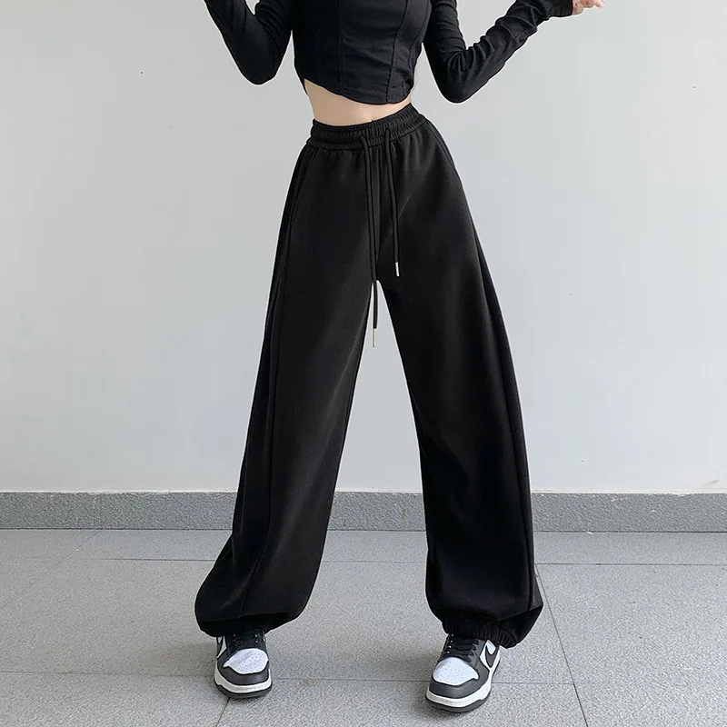 Black Sweatpants Women 2024 Spring Oversize Khaki Women Pants High Waist Women's Joggers Loose Women's Sports Pants Sweatpants