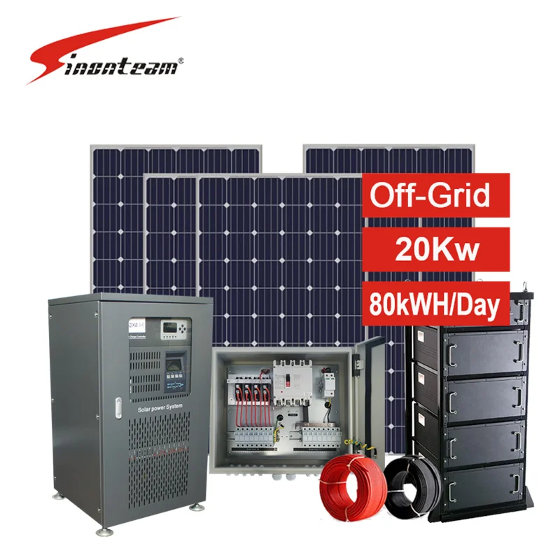 20Kw solar panel system Complete 20kw off-grid solar system Household solar power generation system