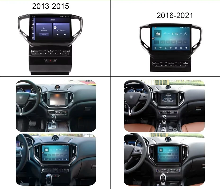 Qled Screen Android 13 For Maserati Ghibli 2014-2020 Car Multimedia Video Player Stereo GPS Navi CarPlay Dual System Head Unit
