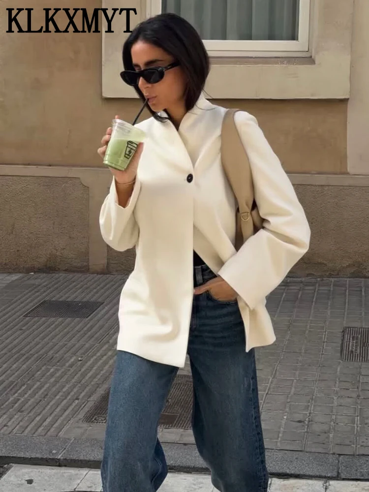 KLKXMYT Women's Blazer Suit New Holiday Long Sleeve Blazer Coat Long Zipper Pants Sets Chic Elegant Office Woman Outfits