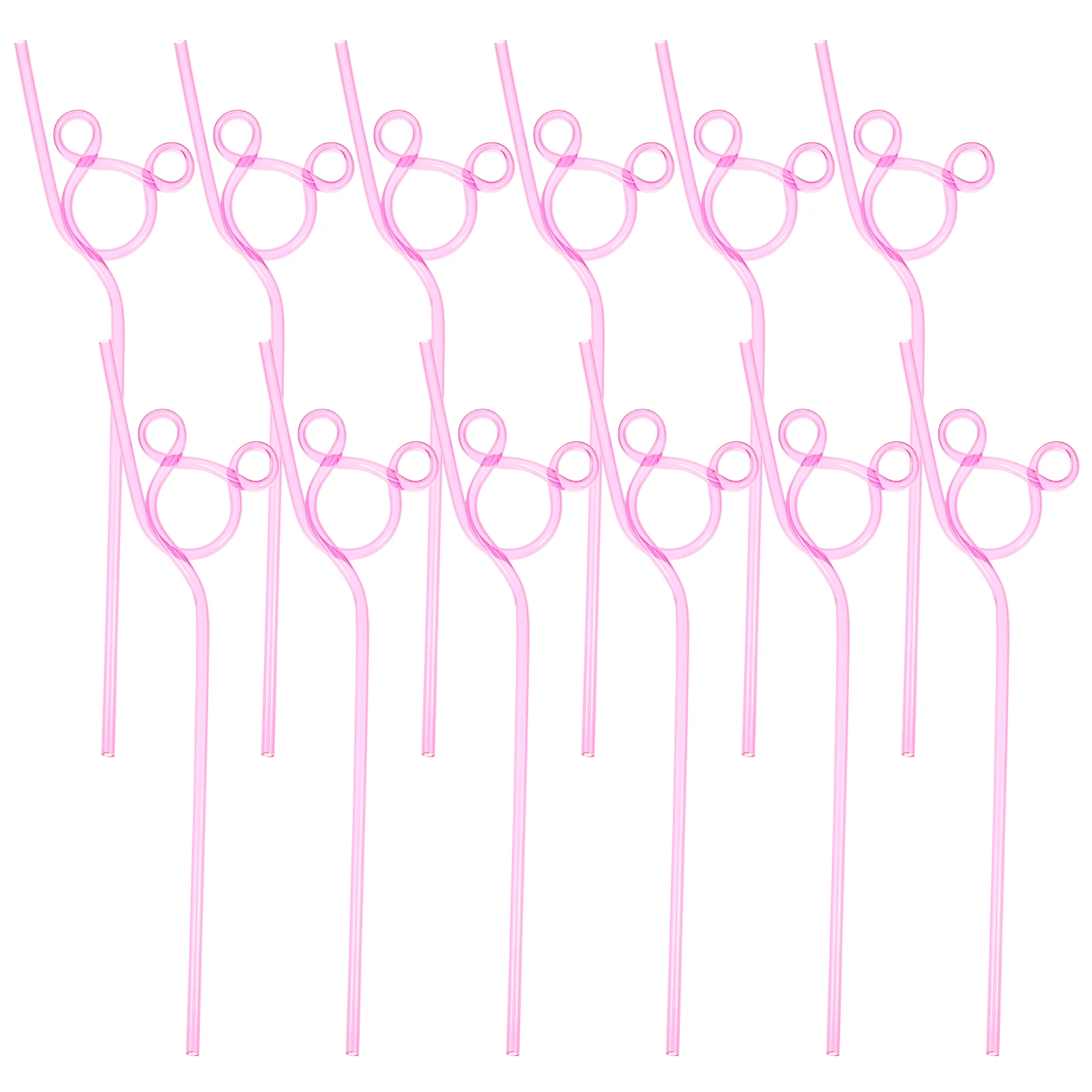 

25pcs Creative Curved For Party Juice Drinking Fun Unique Beverage Decorative Fun Party Supplies Novelty Curly Straws