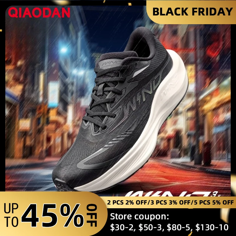 

QIAODAN Strong Wind 3.5TR Waterproof Running Shoes 2025 Autumn Winter Men Shock Absorption Rebound Racing Sneakers QDB023254297