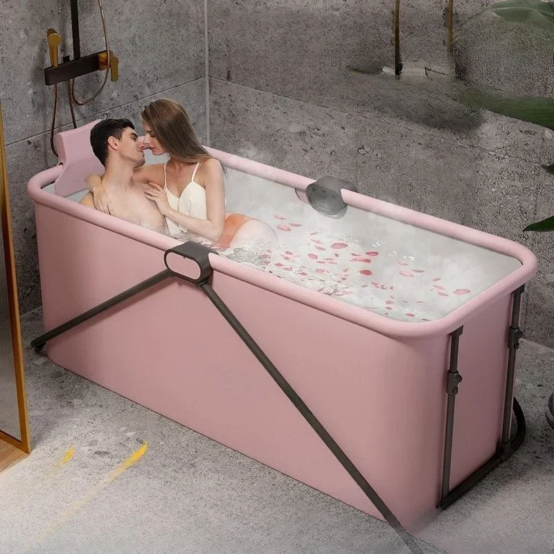 Bathtub Folding Foldable Household Bath, Thickened Adult Full Body Bath