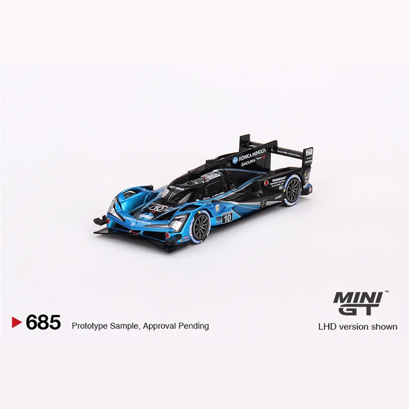 TSM 미니 Gt 1/64 미니잇 685 아큐라 ARX-06 GTP #10, 블루 다이캐스트 합금 자동차 모델 컬렉션